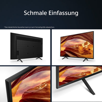 Sony BRAVIA, KD-75X75WL, 75 Zoll Fernseher, LED, 4K HDR, Google TV, Smart TV, Works with Alexa, BRAVIA CORE, HDMI 2.1, Gaming-Menü mit ALLM
